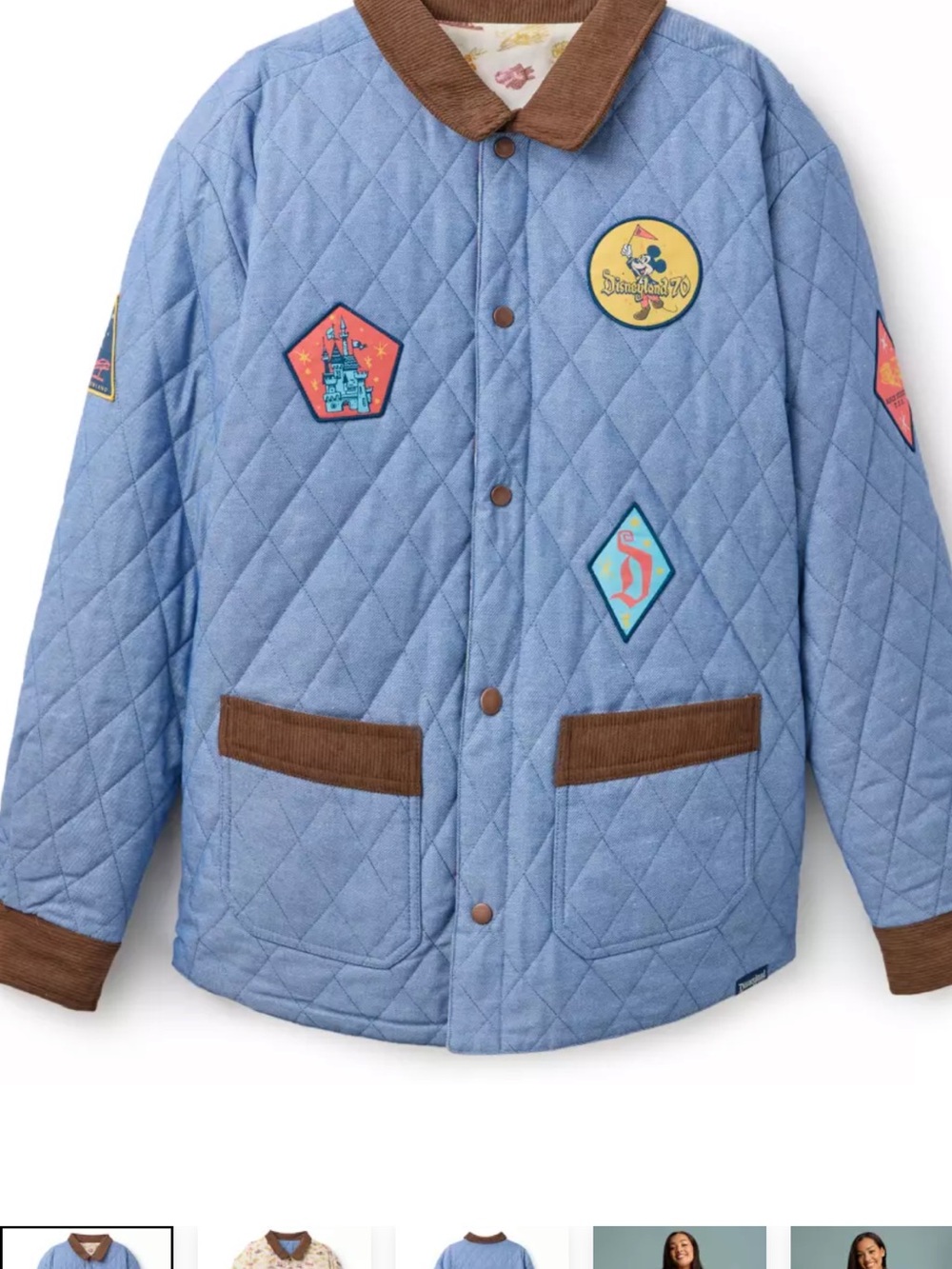 NWT 3X Disneyland 70th Anniversary Reversible Patch Jacket by Our Universe